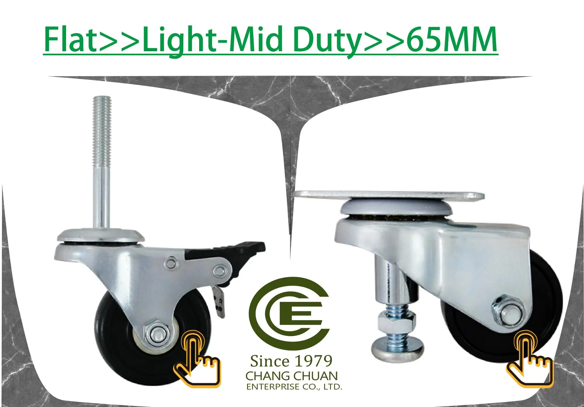 Cce Caster 3 Pp Castor Pvc Pipe Roller Threaded Stem Caster Wheel Buy