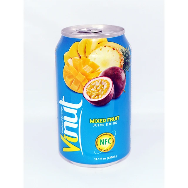 330ml nfc canned mixed fruit juice chips drink