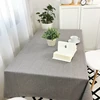 Waterproof cotton linen table cloth coffee table solid color rectangular round tablecloth