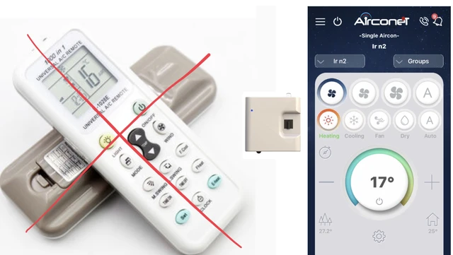 Airconet Smart Wifi Controller For Split Ac Window Ductles Make The Air Conditioner Smart Www Airconet Net Buy Smart Controller For Air Conditioner Smart Ac Contro Wifi Remote Controls Smart Ac Control Wifi Control For Split Air