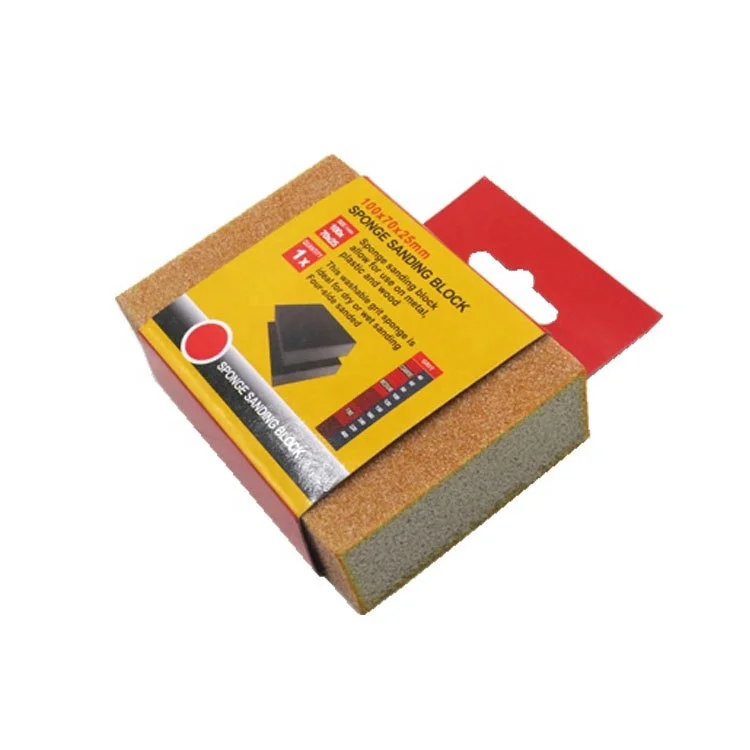 Black Silicon Carbide Sponge Abrasive Sanding Block For Drywall