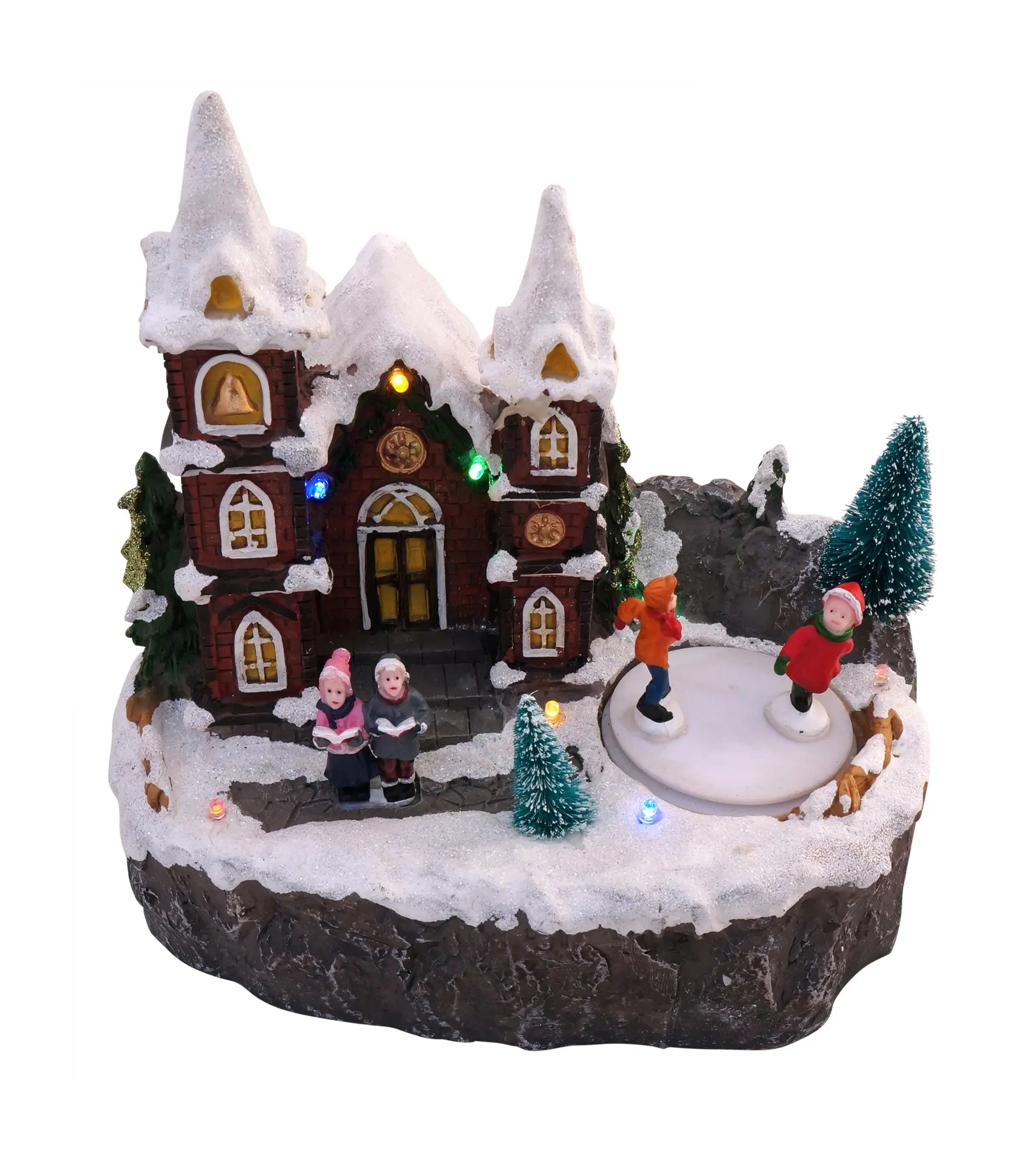 get quotations led lighted snowy christmas village animated winter house scenes ice skaters - Animated Christmas Village get quotations led lighted snowy christmas village animated winter house scenes ice skaters - Animated Christmas Village