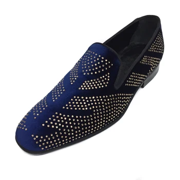 navy blue rhinestone shoes