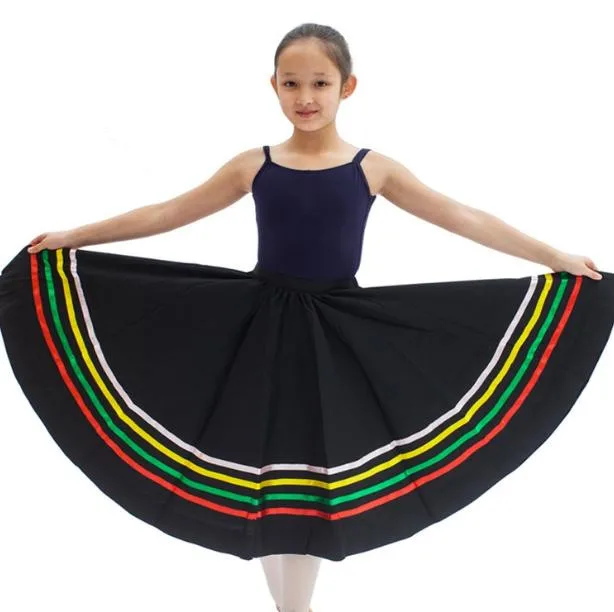 3600036 Kids Character Skirt Wholesale Long Character Dance Skirt