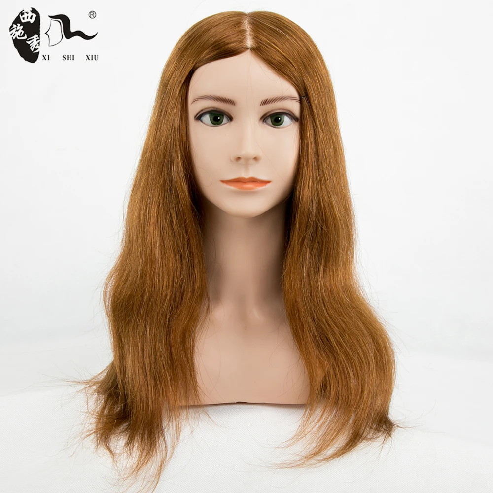 High Quality Hairdressing Mannequin Head 18inch 100% Human Hair ...