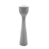 Scan White Metal Candle Holder