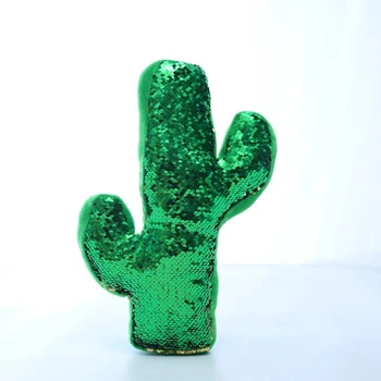 sequin cactus pillow