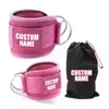 Custom Pink ankle strap gym heavy workout Men & women Ankle support / Best Weightlifting Ankle strap double D Ring