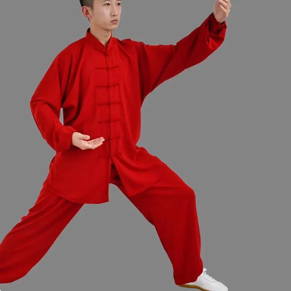 Red Cotton Classic Kung Fu Martial Arts Uniforms Set For Sale Buy