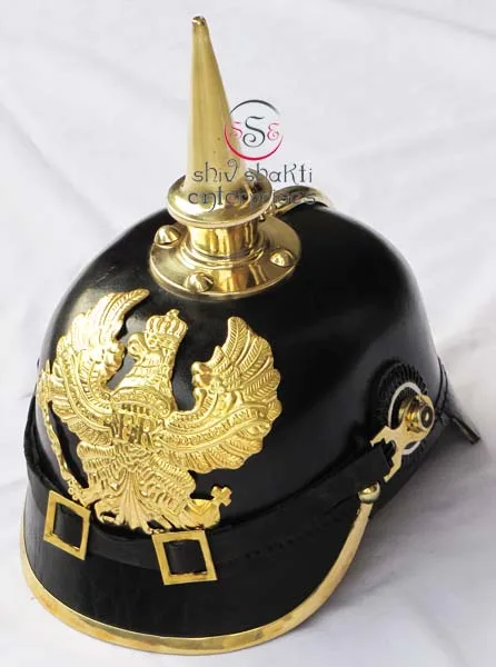 German Prussian Pickelhaube Helmet Fr Badge Leather Helmet Buy Pickelhaube Helmet Medieval Leather Helmet German Prussian Helmet Product On Alibaba Com