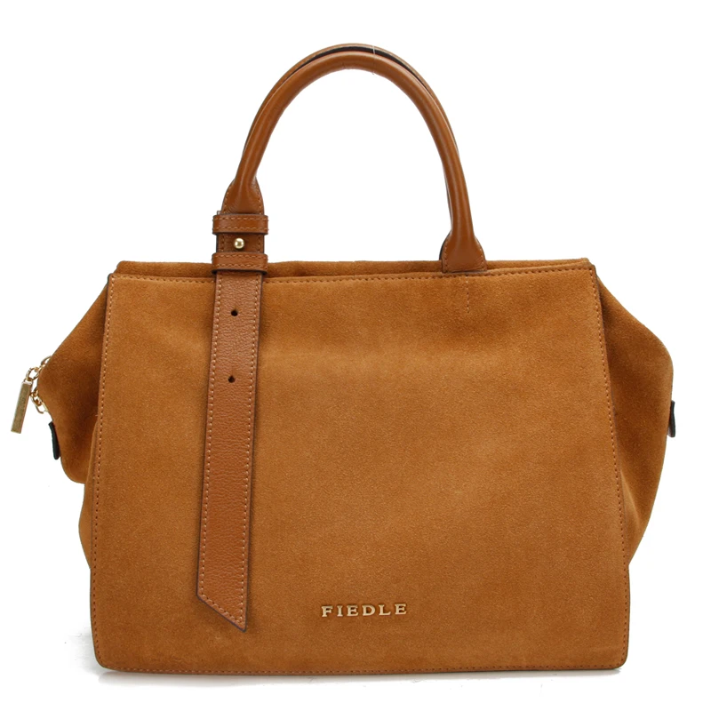 广州工厂 oem 100% 真牛皮绒面革女士手提包 2017