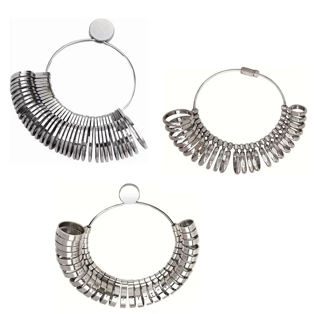 Metal Finger Gauge Set Ring Sizer Wide Band Graduated 115 Measuring Finger Sizes Jewelry Making