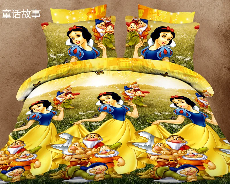Style Maniac Present Cartoon Double Bed Bedsheet 3d Printed