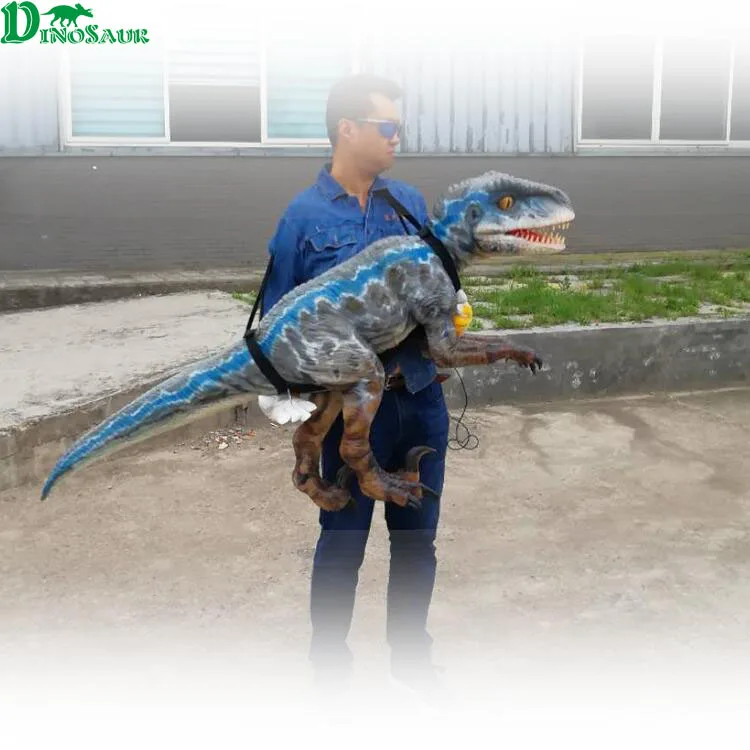 large blue raptor toy