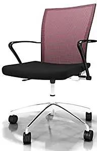 Mayline Valore Mesh Back Task Chair Overall Dimensions: 23 1/2"W X 20 1/2"D X 36 1/2"-40 1/4"H Seated Area Dimensions: 19.5"W X 17"D X 18"H Seat Height: 18.5"-22.25" - Burgundy