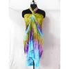 Women wear sarong rayon tie dye pareo beach wear multicolored bikini cover up scarf wrap around fabric sarongs