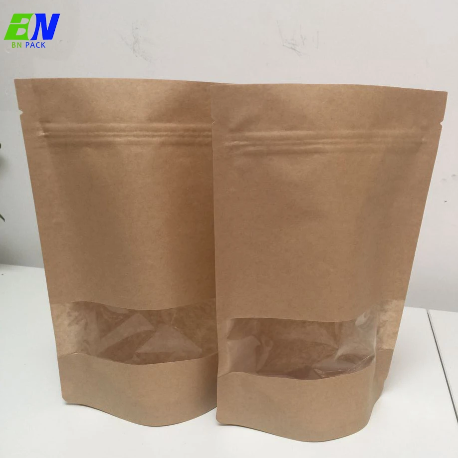 100% Eco-friendly Material Certified Pla Compostable Kraft Paper Bag ...