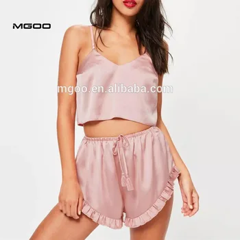 satin pink cami