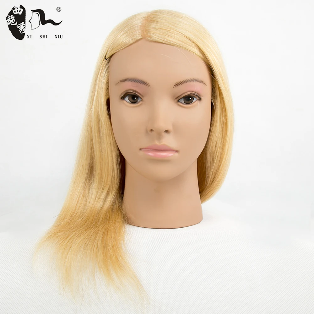 Xishixiuhair 100 Human Hair Training Head With Shoulder Hair Styling