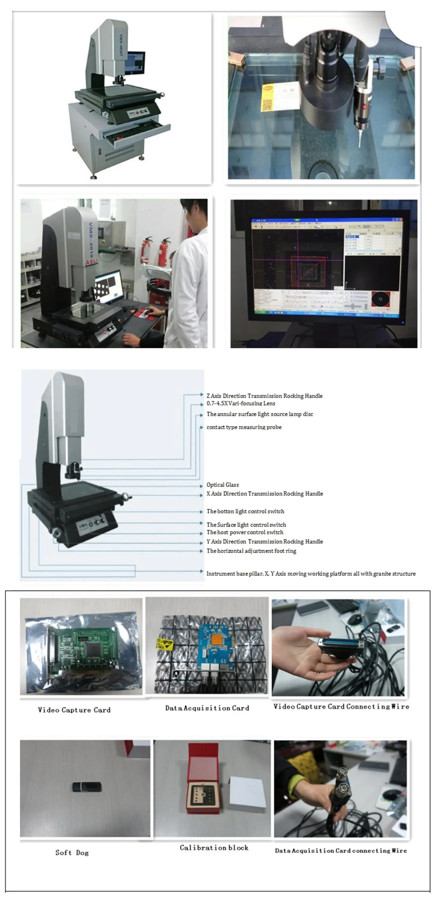 Big Range 2d Optical Video Measuring System