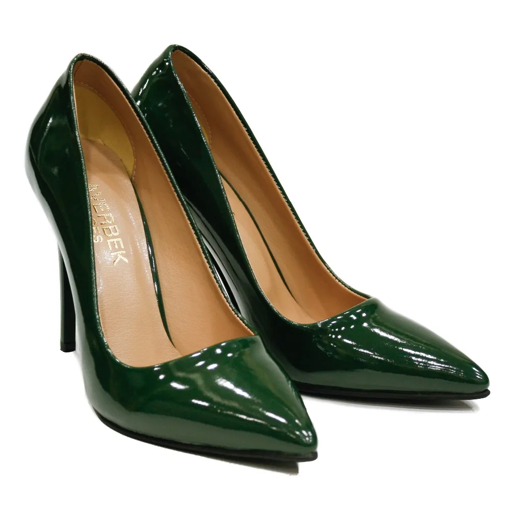 faux patent leather heels