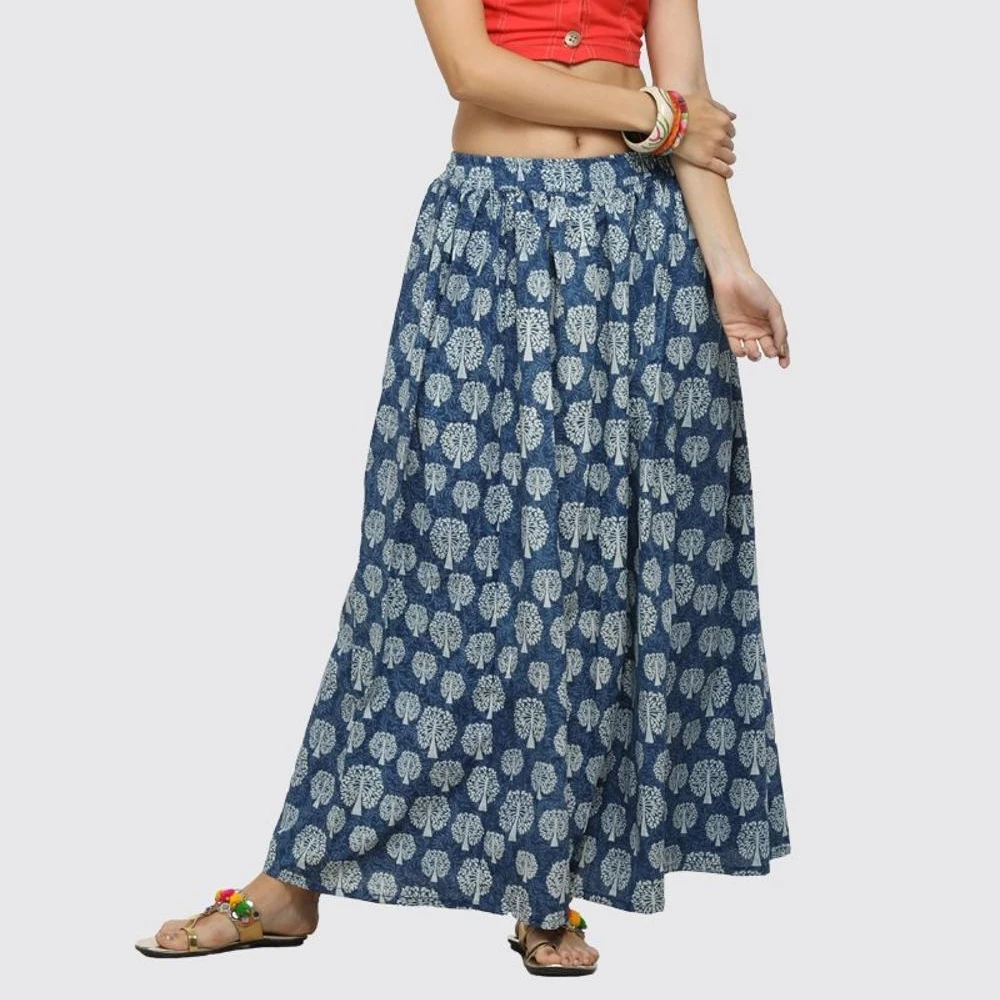 long skirt blue color