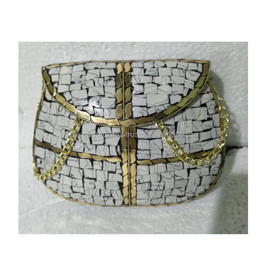 Acrylic Wedding Ladies Clutch Bag Luxury Envelope Metal Clutch Bag For