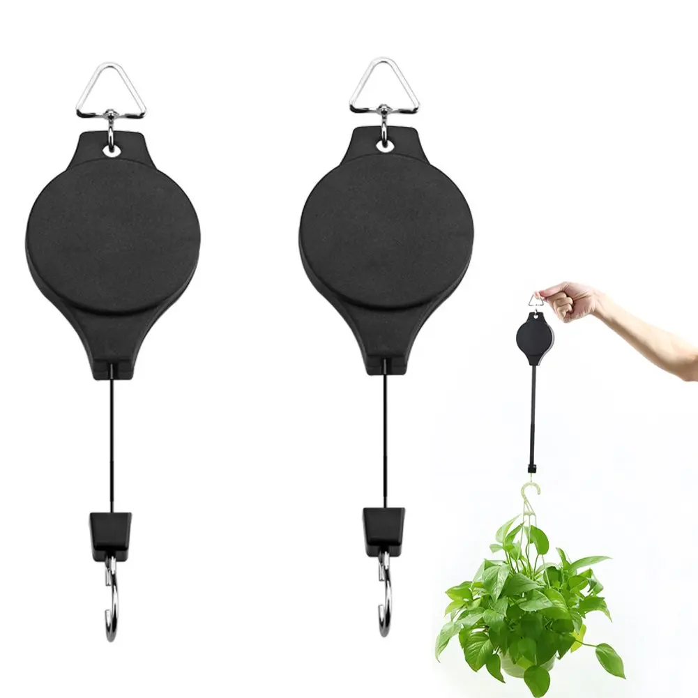 Jardin Jardinage Retractable Heavy Duty Easy Reach Pulley Plant Hanging