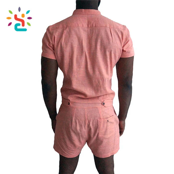 Wholesale Mens Room White Romper Gym Adult Male Summer Jumpsuit Plain