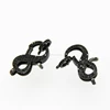 Black CZ Micro Pave Setting Infinity Shape Clasp