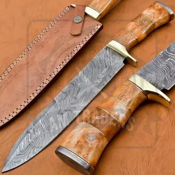 damascus bowie knife picture