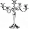 Five Arm Candelabra Tall Large Polished Brass Silver Candlestick Holder By Brassworld India