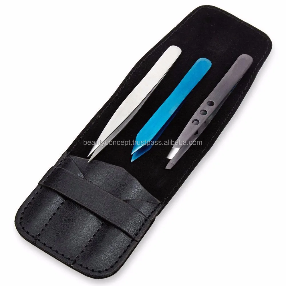 Professional Eyebrow Hair Removal Stainless Steel Square Tip Tweezers
