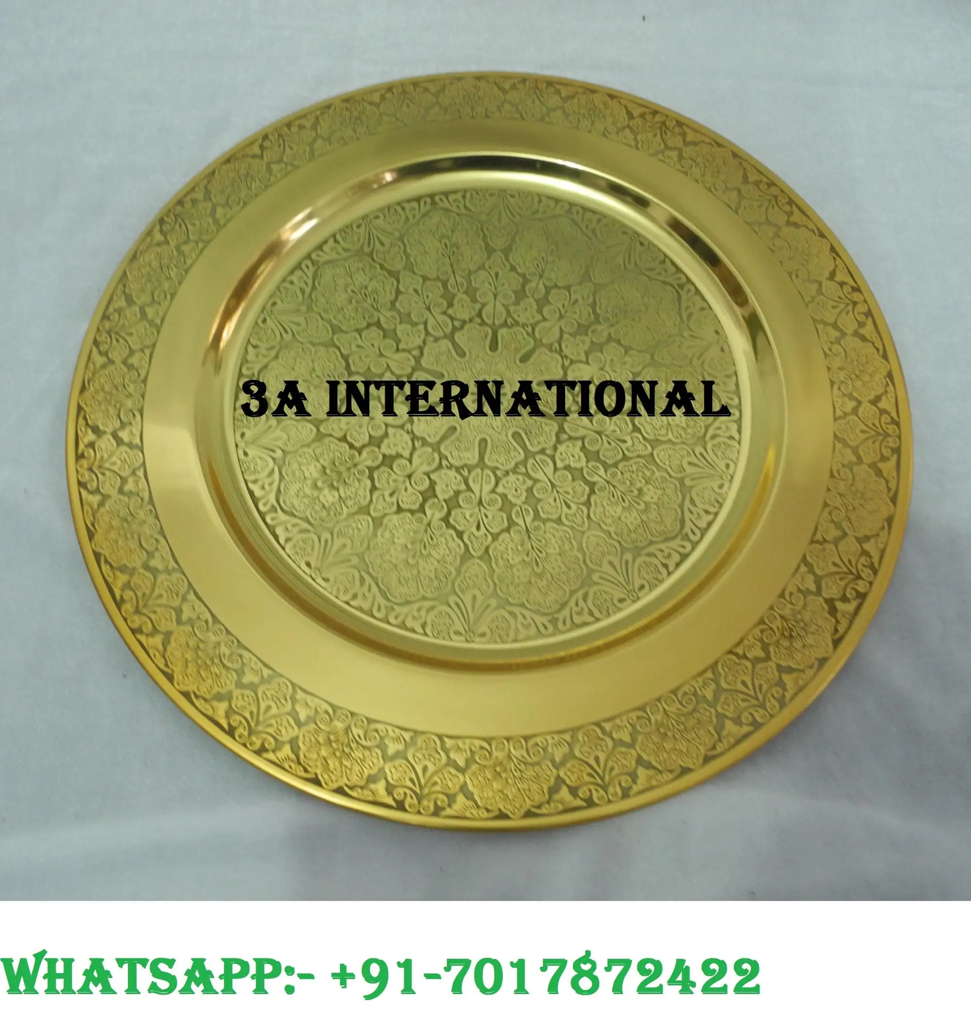 Round Brass Gold Charger Plates Wholesale Buy Round Brass Gold
