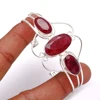kasmiri ruby gemstone silver plated cuff bangle bracelet wholesale price