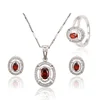 63766 Fashion Unique Ladies white color red Cubic Zirconia Bridal Wedding Jewelry Set