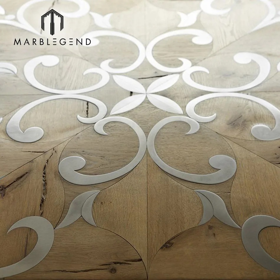Design Solid Wood Parquet Wood Flooring Marquetry Wood Inlay