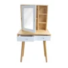 Hot selling Pine Wood White Makeup Vanity Table with Mirror