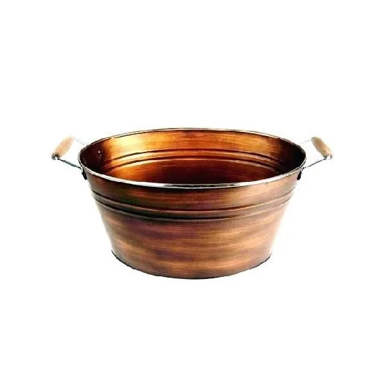 Large Zinc Buckets Galvanized French Flower Bucket Decorative