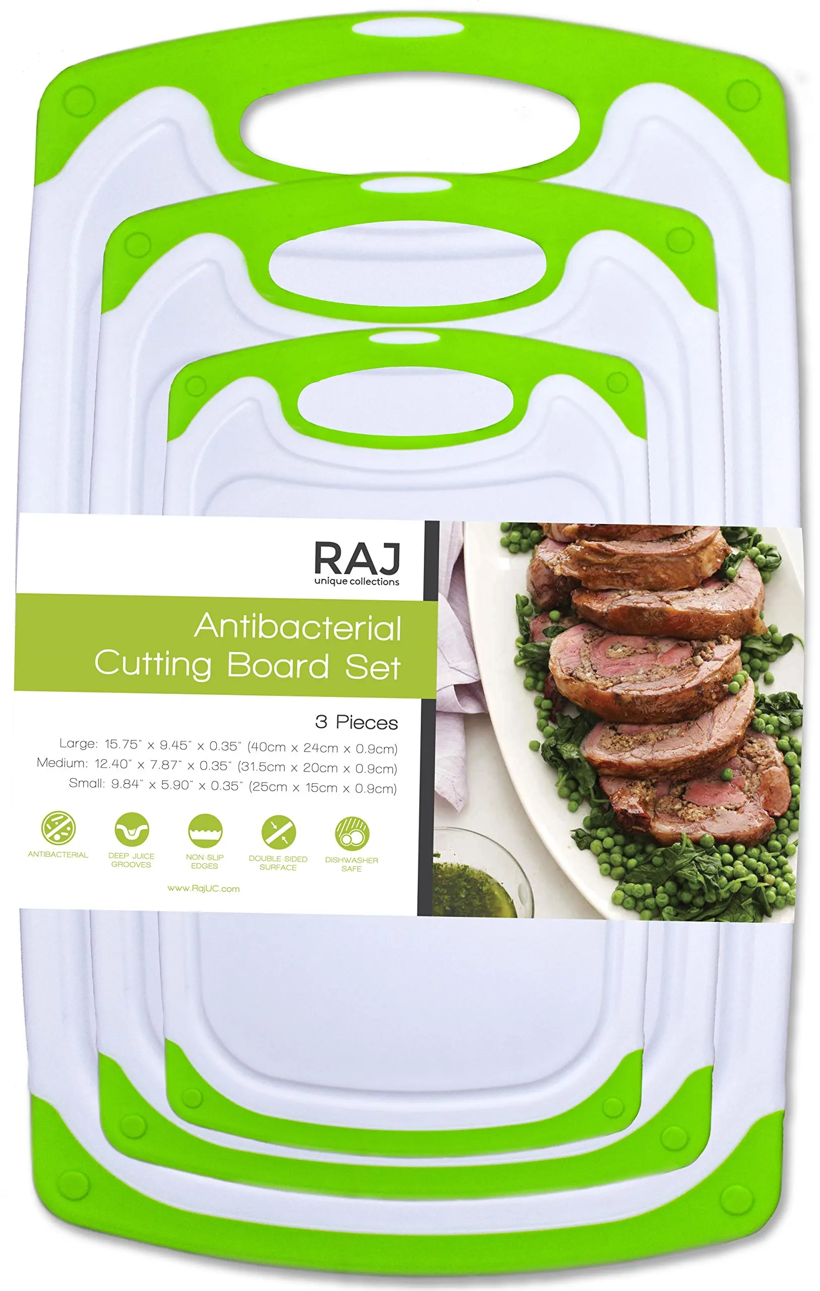 Buy Iron Chef 3 Piece Plastic Cutting Board Set Thick Hard Plastic Non