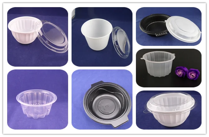 New design Custom Logo Disposable plastic take away salad Bowl with lid