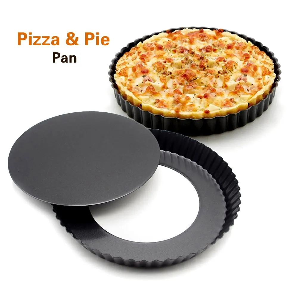 Patisse 03374 Ceramic Round Quiche pan with Removable Bottom with Non-Stick Surface Cream//Copper