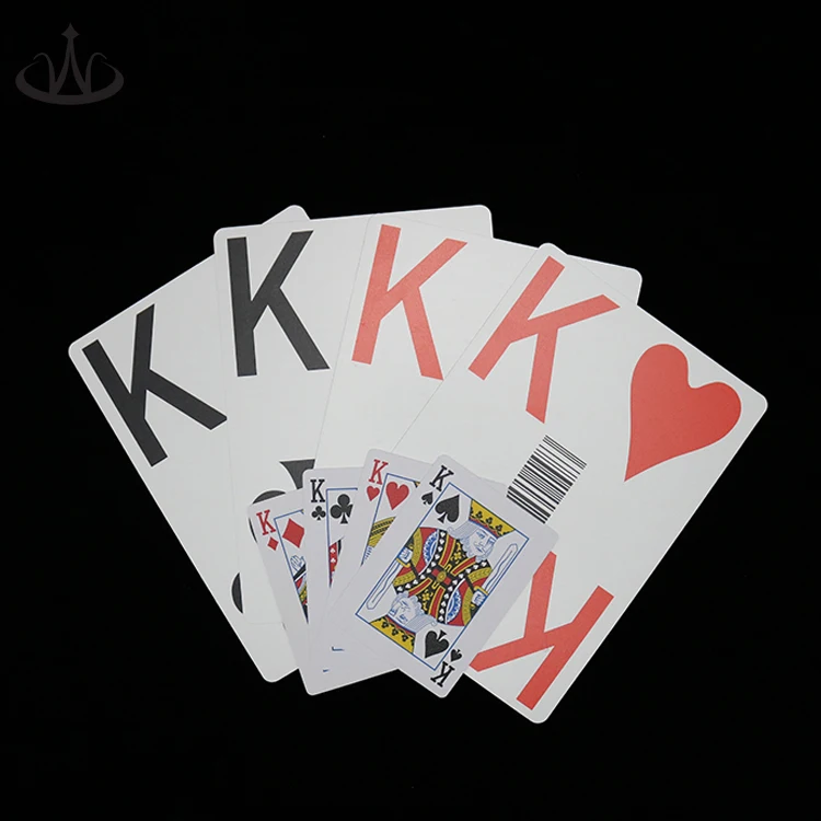 Custom Personalized Giant Plastic Barcode Playing Card Pvc Poker Cards