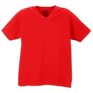 plain red v neck t shirt