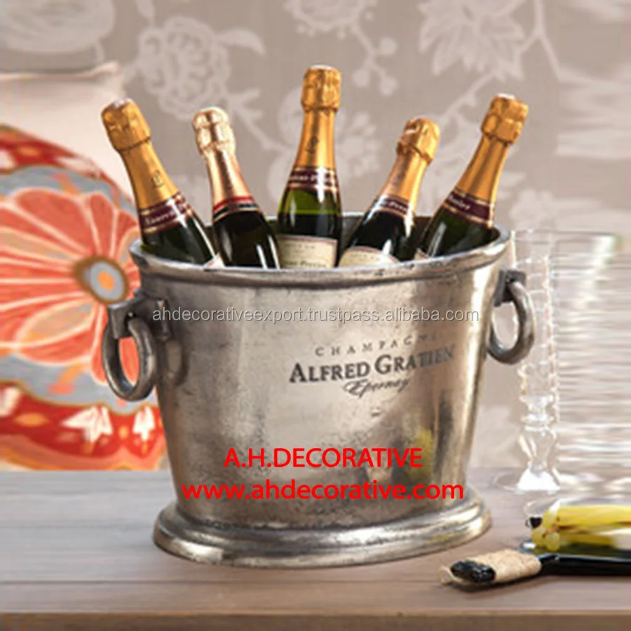 Crystal Wine Chiller Champagne Bucket Buy Hammered Stainless Steel