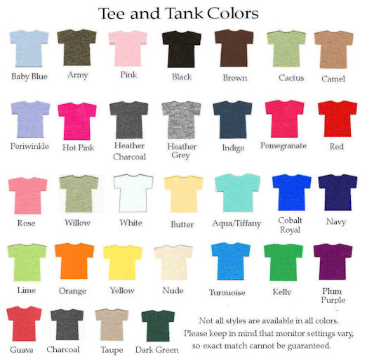 Comfort Colors Color Chart 2018
