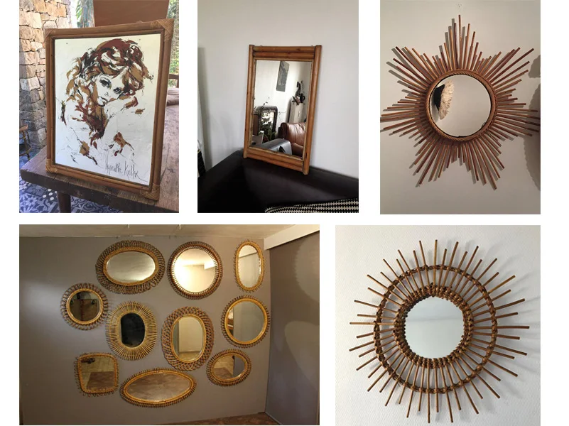 Natural Rattan Mirror Handmade Decorative Wall Mirror Buy Mirror Wall