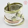 Unique Design Triple Tone Plain Silver 925 Sterling Silver Handmade Stackable Ring Wholesaler & Manufacturer India