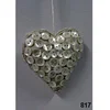White Cloth Star with MOP Buttons,Stars & Glass Beads, Ornament & Decoration for Christmas Tree