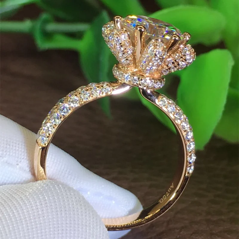 luxury custom jewelry forever love engagement ring 18k white gold moissanite diamond ring